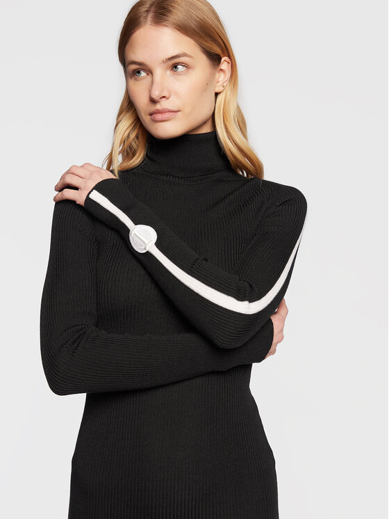 Iceberg Iceberg Трикотажна сукня 22II2P0AH027010 Чорний Slim Fit