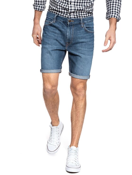 Lee Lee Pantaloncini di jeans RIDER SHORT Blu Slim Fit