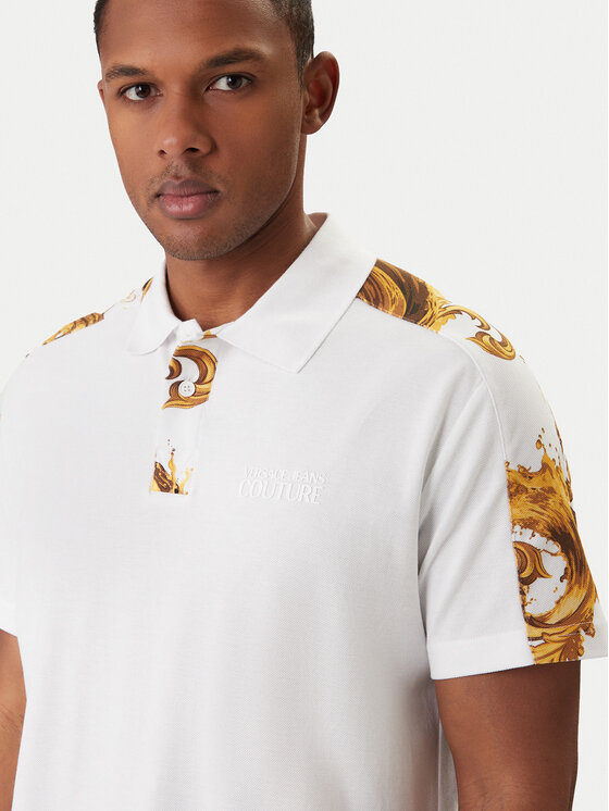 Versace Jeans Couture Versace Jeans Couture Poloshirt 80GAG6R1 JS549 Weiß Regular Fit