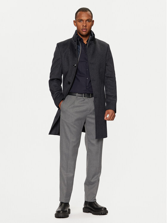 Baldessarini Baldessarini Μάλλινο παλτό Harrison B0 18727.1108 Σκούρο μπλε Regular Fit