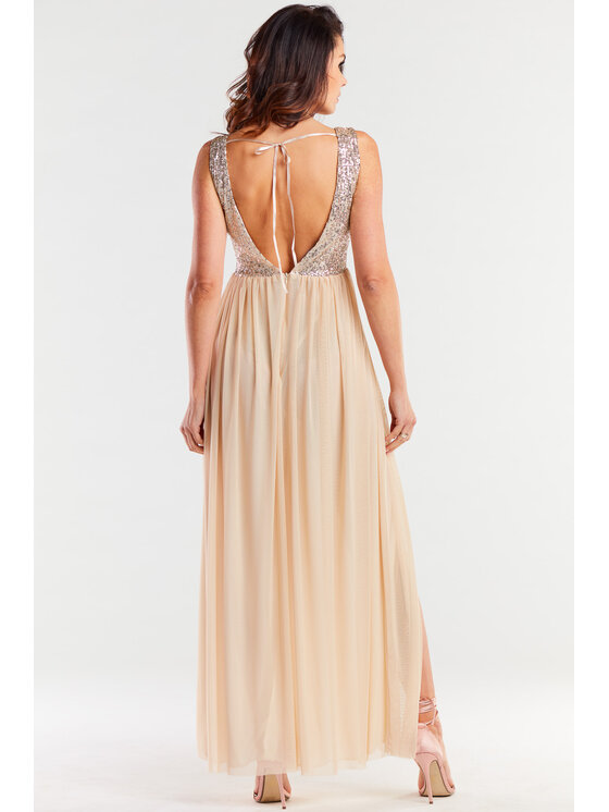 Awama Awama Abito da sera A486 Beige Basic Fit