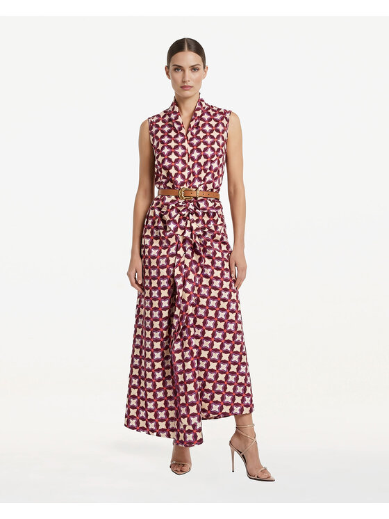 Castellani Castellani Sukienka codzienna Sorella Fioletowy Regular Fit