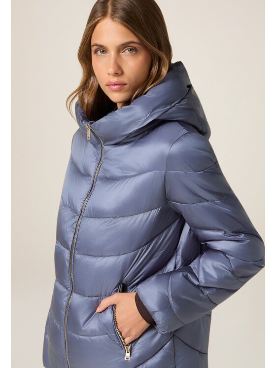 Oltre Oltre Giubbotto piumino F617R001433N004 Turchese Baggy Fit