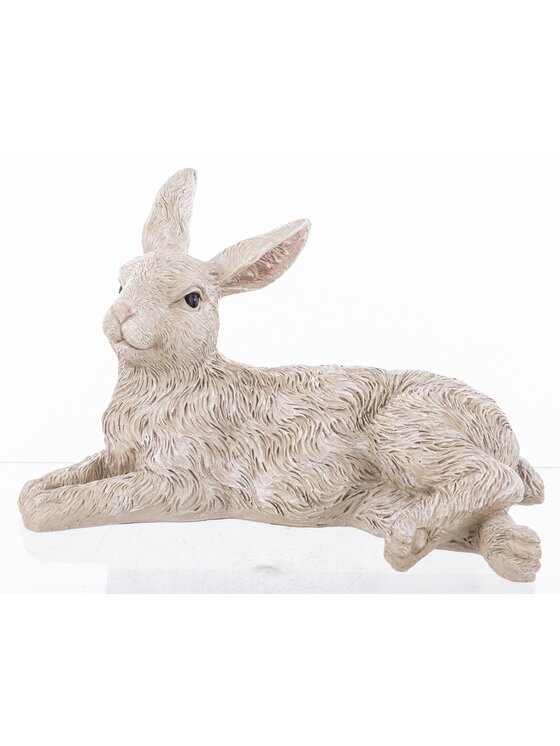 MIAhome MIAhome Figurka królik 21x34x22 cm PELUCHE leżący Biały