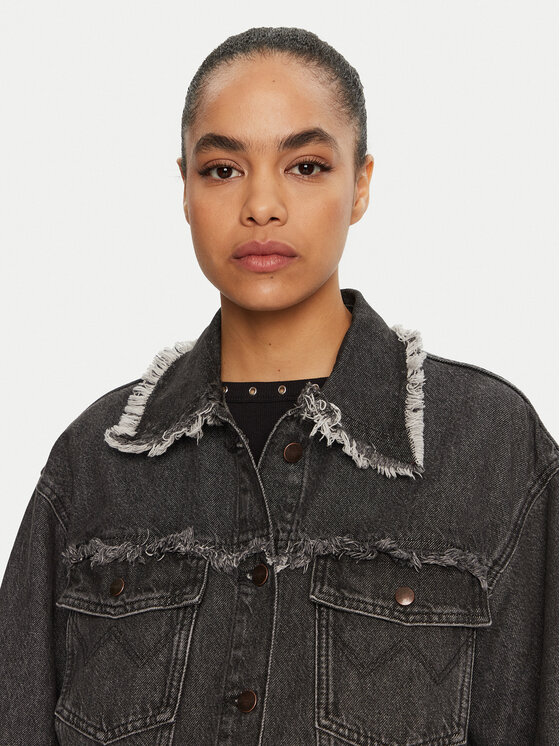 Wrangler Wrangler Kurtka jeansowa 112356384 Szary Regular Fit