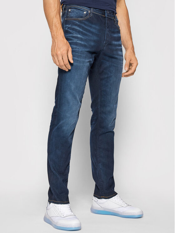 Jack&Jones Džínsy Tim 12118215 Tmavomodrá Slim Fit