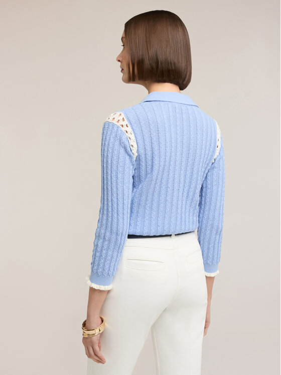 Motivi Motivi Sweter M136W003826N0R4 Turkusowy Slim Fit
