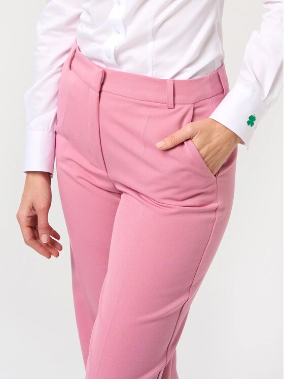 Willsoor Willsoor Spodnie garniturowe 68202 Różowy Regular Fit