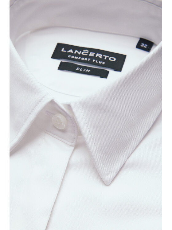 Lancerto Lancerto Koszula Koszula Damska Biała z Bawełną Celebrian Slim KO073224000070 Biały Slim Fit