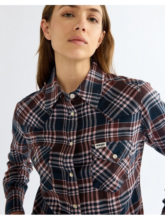 Wrangler Wrangler Koszula WESTERN SHIRT Kolorowy Slim Fit