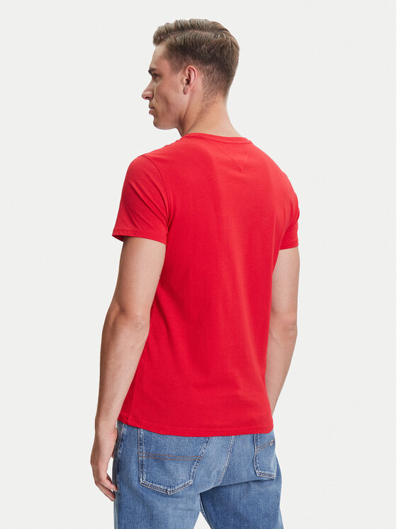 Tommy Jeans Tommy Jeans Тишърт DM0DM04411 Червен Slim Fit