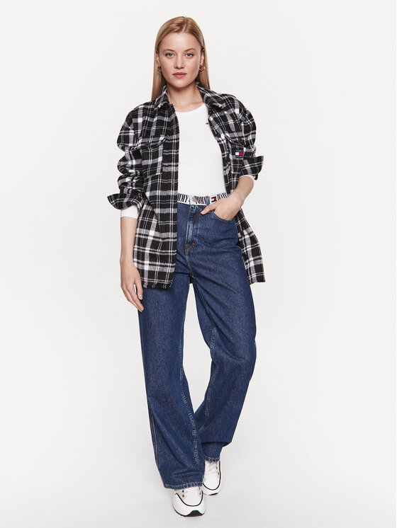 Tommy Hilfiger Tommy Hilfiger Palaidinė WW0WW38869 Balta Slim Fit
