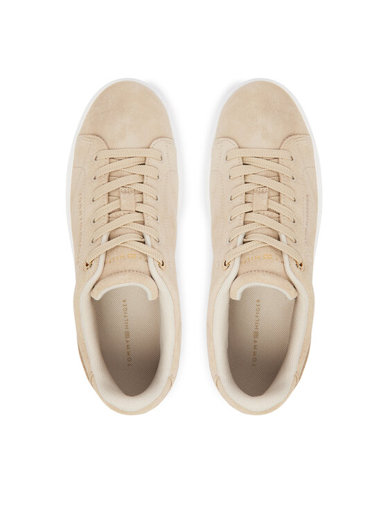 Tommy Hilfiger Tommy Hilfiger Sneakersy Th Feminine Cupsole Suede FW0FW09109 Béžová