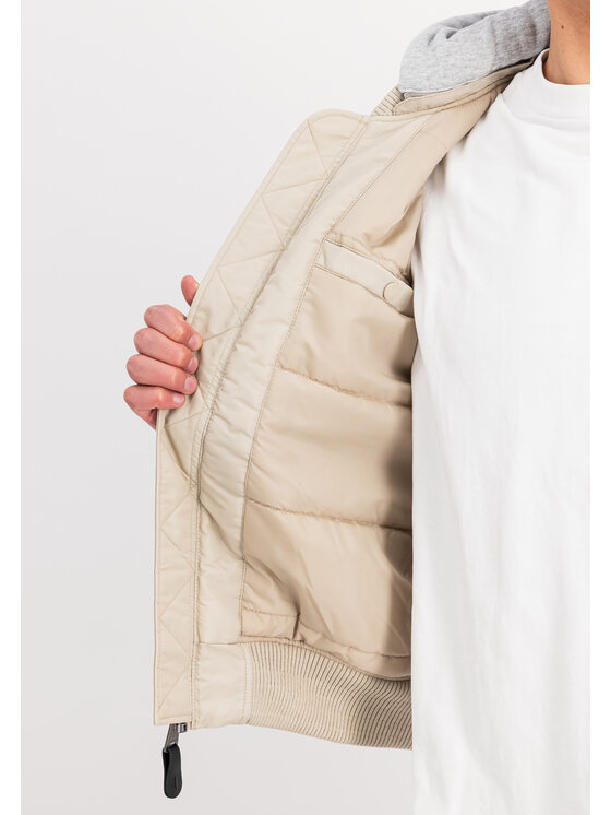 Alpha Industries Alpha Industries Kurtka bomber MA-1 TT Hood Two Tone Cold Weather Bomber Jacket Beżowy Slim Fit