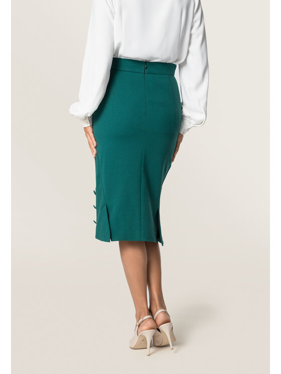 QUIOSQUE QUIOSQUE Sukňa 7TR001 Zelená Regular Fit