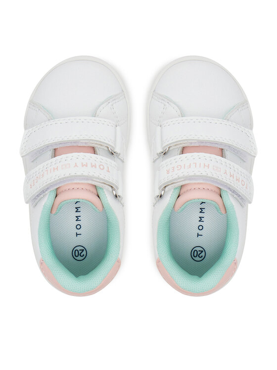 Tommy Hilfiger Tommy Hilfiger Laisvalaikio batai Low Cut Velcro Sneaker T1A9-33727-1355 M Balta