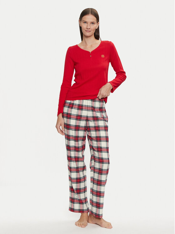 LAUREN RALPH LAUREN Pigiama ILN72374F Rosso Regular Fit, taglia : XS