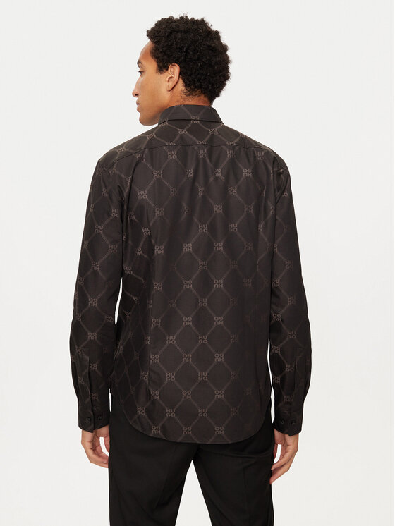 HUGO Hugo Camicia 50527459 Nero Regular Fit