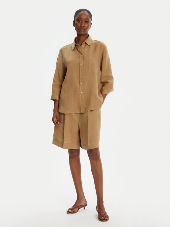 Marella Marella Βερμούδα Rosta 2515141032 Μπεζ Relaxed Fit