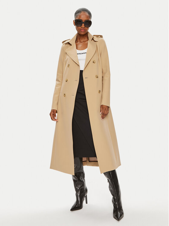 Patrizia Pepe Patrizia Pepe Trencz 8O0137/A2AW-B663 Beżowy Regular Fit