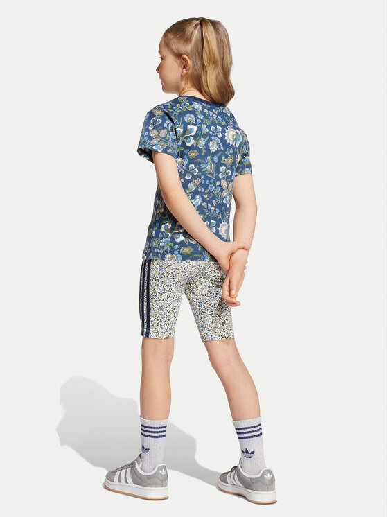 adidas adidas Set majica i hlače Liberty London JV7722 Tamnoplava Slim Fit