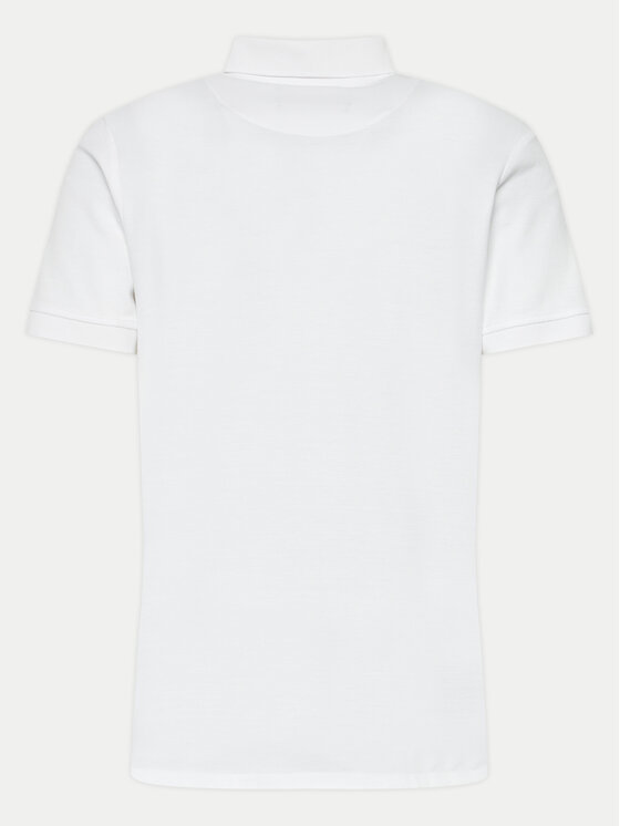INDICODE INDICODE Polo särk Wadim 40-913 Valge Slim Fit