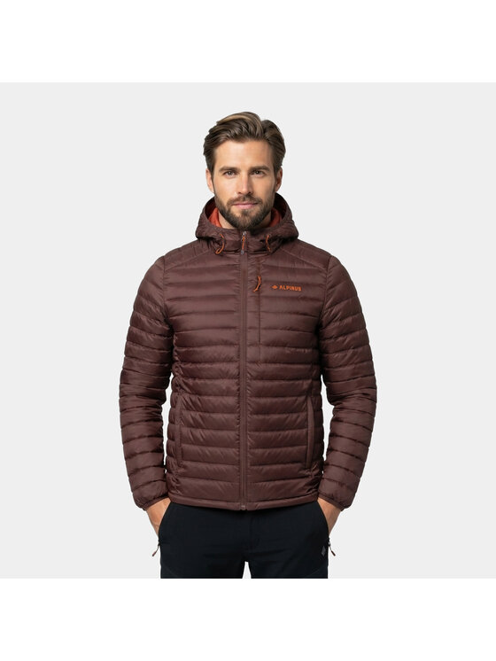 Alpinus Alpinus Kurtka puchowa Kiruna Brązowy Regular Fit