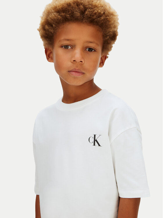 Calvin Klein Jeans Calvin Klein Jeans Póló Bridge LVCKSJA05B Fehér Regular Fit