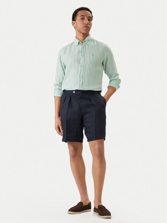 BOSS BOSS Šortky z materiálu H-Perin 50561858 Tmavomodrá Tapered Fit