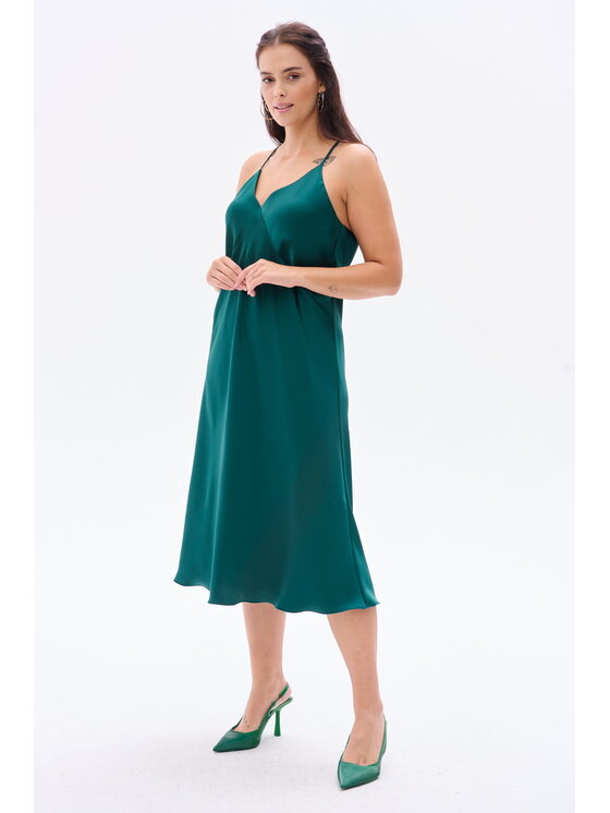 blue shadow blue shadow Sukienka codzienna Carmen Zielony Regular Fit