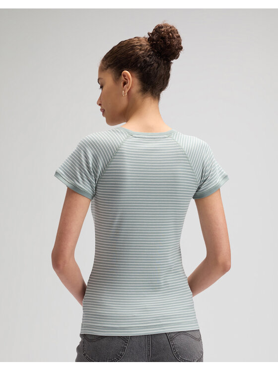 Lee Lee T-Shirt BABY TEE Zielony Slim Fit