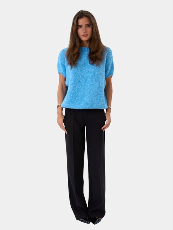 TeeShoppen TeeShoppen Sweter 'Basic Collection' Niebieski Regular Fit