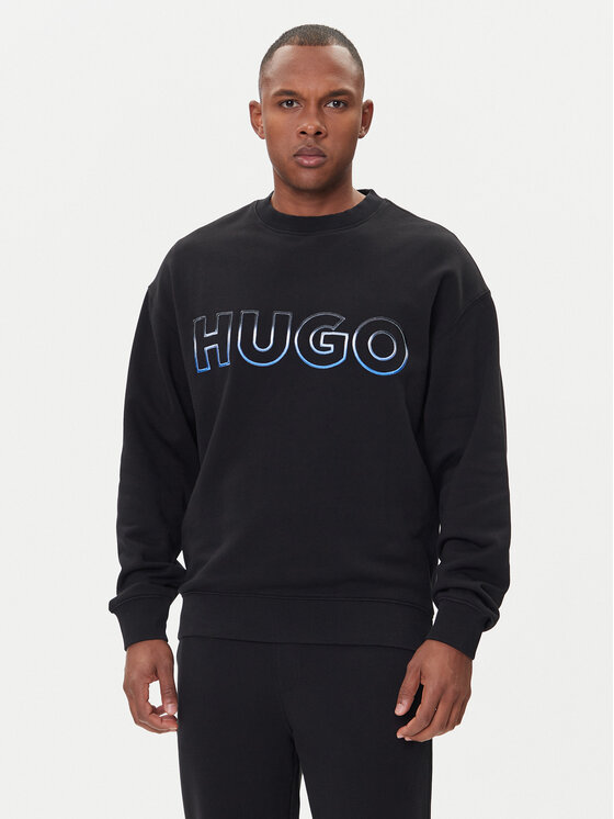 HUGO HUGO Pulóver Nogocrew 50549148 Fekete Regular Fit