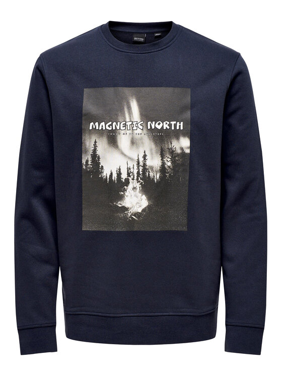 Only & Sons Only & Sons Світшот 22027006 Cиній Relaxed Fit