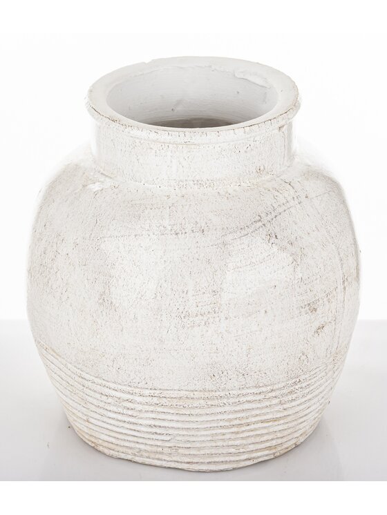 MIAhome MIAhome Wazon ceramiczny, postarzany JULIANO-3 small Biały
