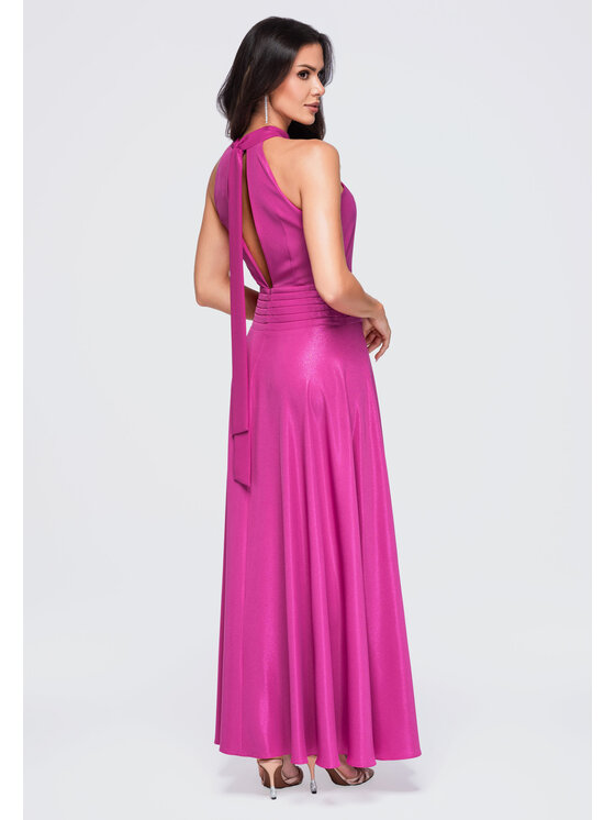 Ombre Ombre Sukienka wieczorowa LA-OM-DLR411 Różowy Regular Fit