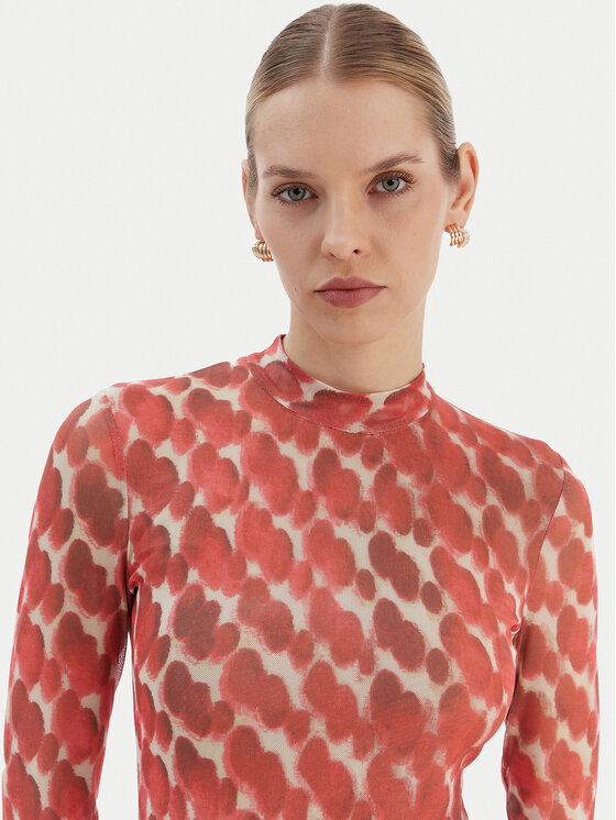 Bardot Bardot Každodenné šaty Lea 58853DB9 Červená Slim Fit
