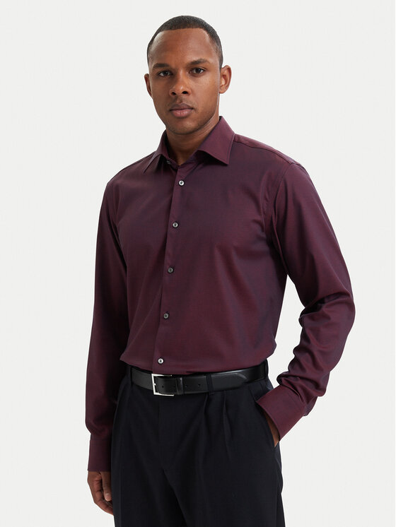 BOSS Cămașă H-Joe 50560583 Vișiniu Regular Fit
