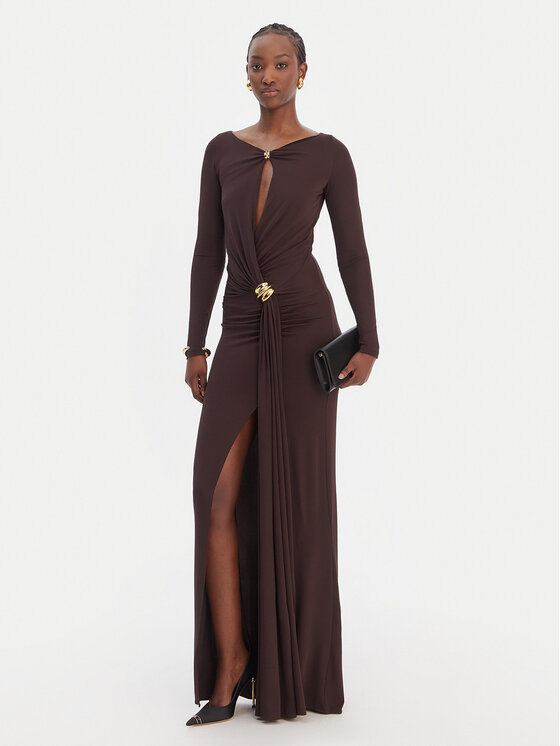 Elisabetta Franchi Elisabetta Franchi Rochie de seară AB-R146-1E2-V750 Maro Regular Fit