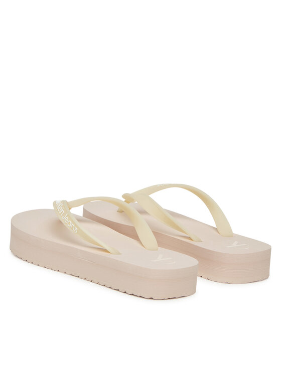 Calvin Klein Jeans Calvin Klein Jeans Japonki Beach Sandal Flatform Tpu YW0YW01830 Beżowy