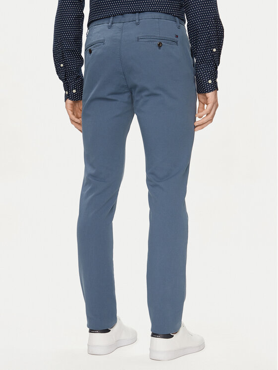 Tommy Hilfiger Tommy Hilfiger Chinosy Bleecker MW0MW33910 Niebieski Slim Fit