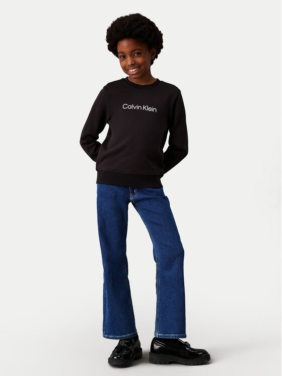 Calvin Klein Jeans Calvin Klein Jeans Bluza Inst Logo IU0IU00680 D Czarny Regular Fit