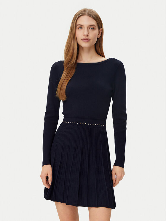 Morgan Morgan Kötött ruha 251-RMCLO Sötétkék Slim Fit