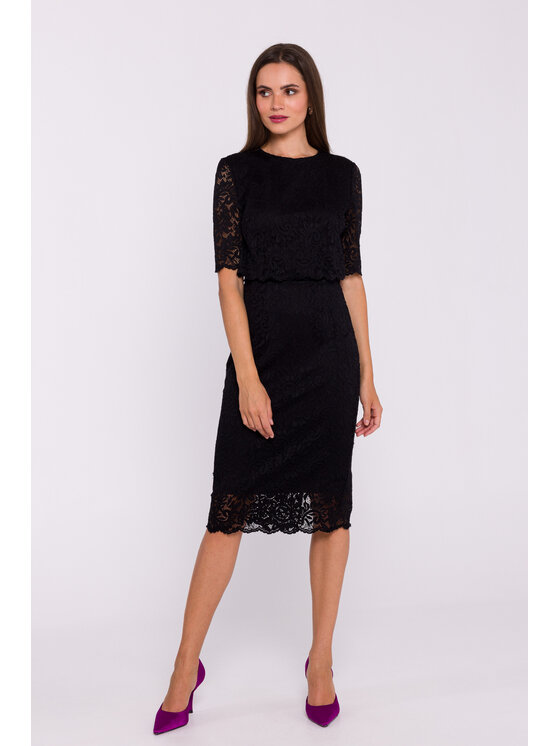 Stylove Stylove Sukienka koszulowa S379 Czarny Ladies Fit