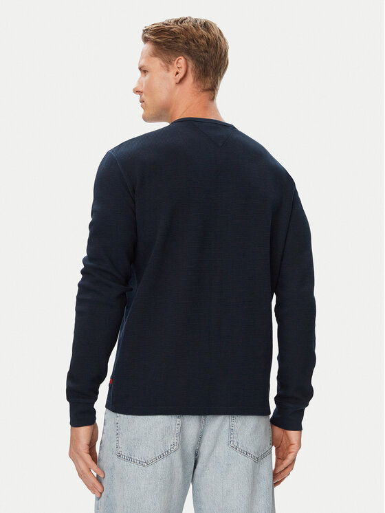 Tommy Jeans Tommy Jeans Longsleeve DM0DM23549 Granatowy Regular Fit