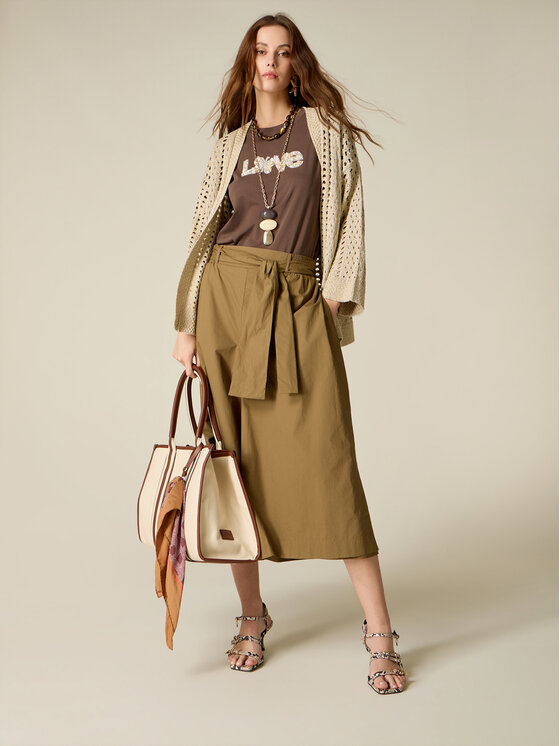 Oltre Oltre Gonna maxi 1700J000313N035 Verde Regular Fit