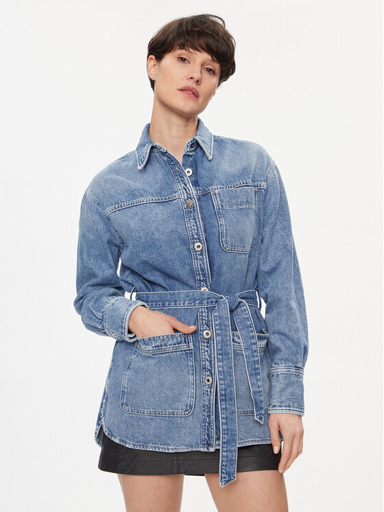 Pepe Jeans Džínsová bunda Mandy PL402393 Modrá Regular Fit