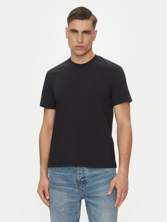 AMI PARIS AMI PARIS T-krekls BFUTS003.724 Melns Regular Fit