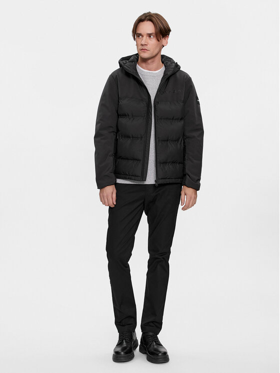 Calvin Klein Calvin Klein Зимно яке Mix Media K10K111889 Черен Regular Fit