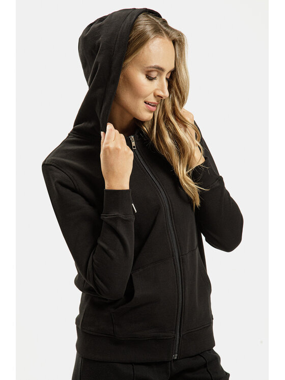 Cross Jeans Cross Jeans Bluza 65454-020 Czarny Zipped Hoodie Fit